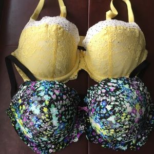 2 VS 38C Dream Angels Lined Demi bras